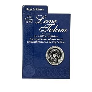 Vintage Love Token “ Hugs and Kisses” T&T - Scarce old fashioned love charm